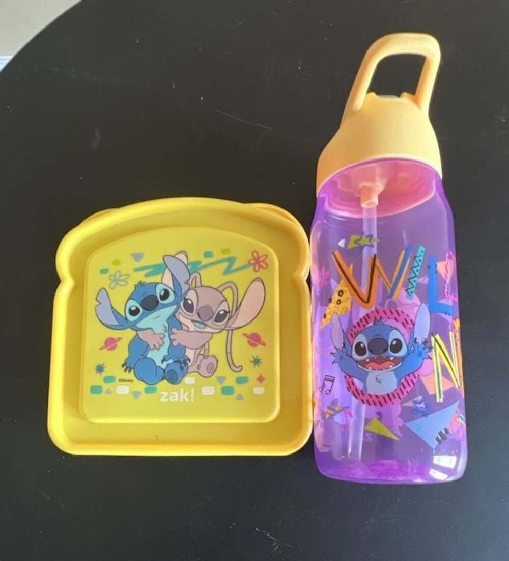 Zak! Disney Lilo and Stitch Sandwich Container and Water Bottle Set